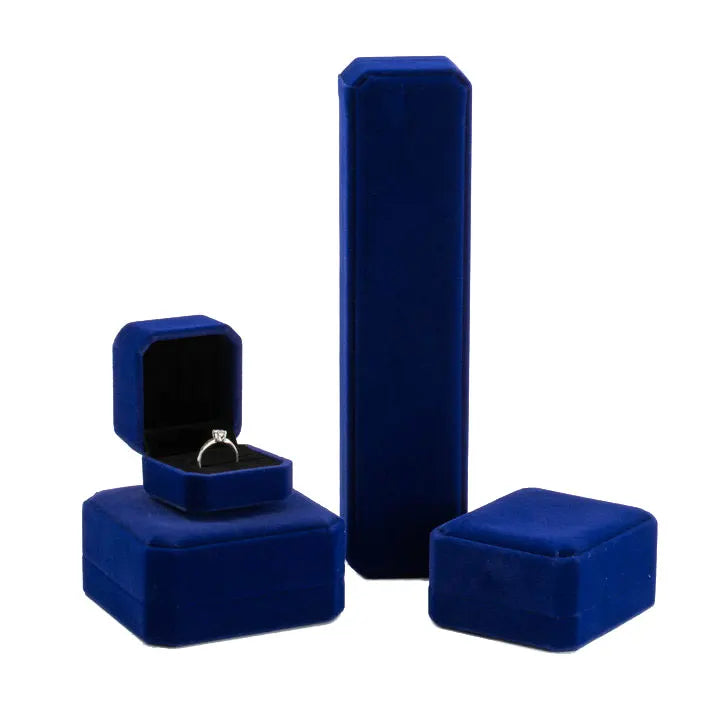 Factory in Stock Fashion Package Box Velvet Ring Jewelry Box Custom Jewelry Packaging