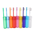 Promotional Transparent Plastic Mini Folding Best Travel Toothbrush
