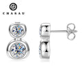 1 Pair of D-Color VVS1 5mm Moissanite Infinity 14K Gold Filled Stud Earrings with GRA Passed Diamond Test