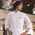 Chef Yibang Men's High-End Kitchen Work Tops Long Sleeve Autumn Baking Chef Outfit New Style Uniforms for Hotels Restaurants