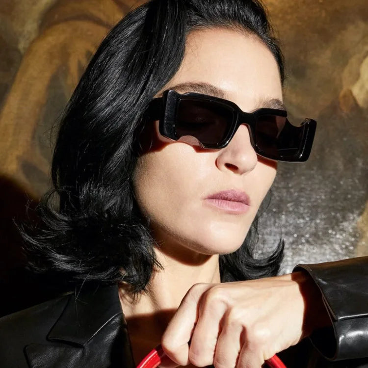 The Novel Irregular Square Frame Trend Designers Men Top Quality Lady Sunglasses Rectangular Sunglasses  Women