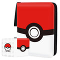 Portable Magic Gathering 9-Pocket Game Trading Cards Binder Zippered Durable PVC Paper Cloth PU Cover Material Meowth Design