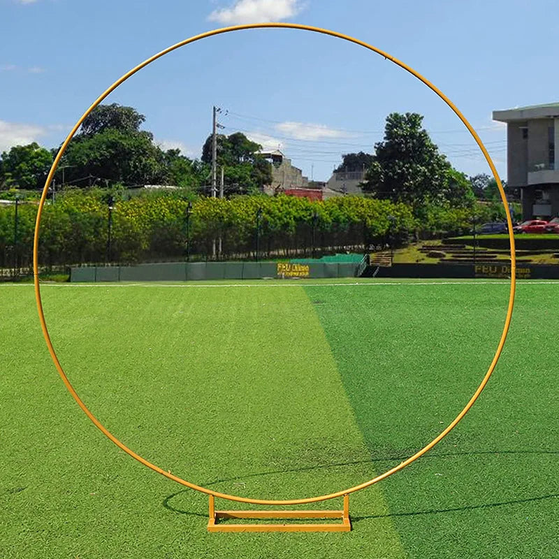 Dropshiping Metal Round Backdrop Stand Detachable Circle Decorative Wedding Party Arch Stand Kit for Birthday Party