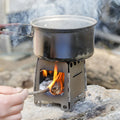 Portable Pure Titanium Outdoor Style Climbing Wood Stove Foldable Lightweight Stove for Camping Fishing for Heating Stove