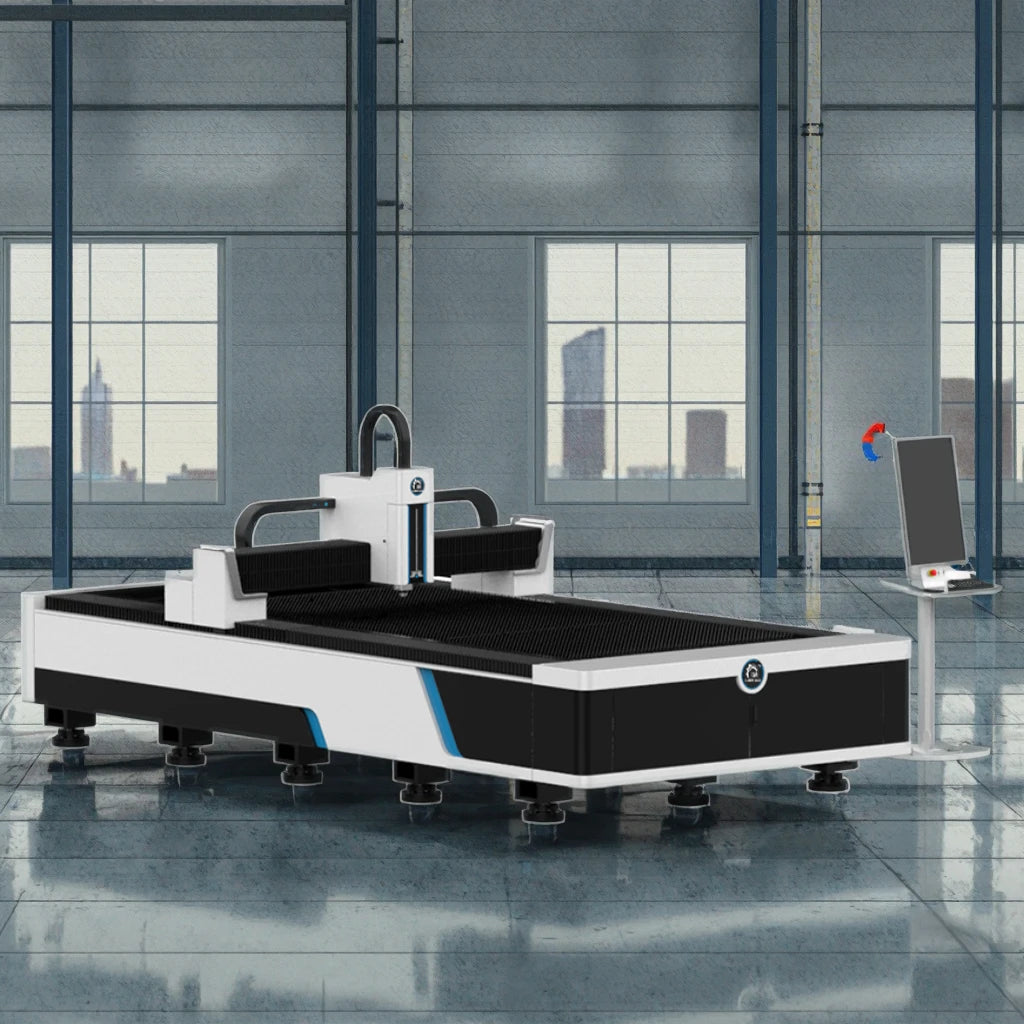 LM 3000W Raycus Fiber Laser Cutting Machine Metal Steel Sheet Metal Cutter Cypcut Control System Supports AI BMP PLT Graphics