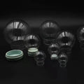 Clear Xmas Decorative Glass Globe Snow Ball Ornaments 55mm Oval Shape Bulk Sizes for Craft Statue and Sculpture Patterns