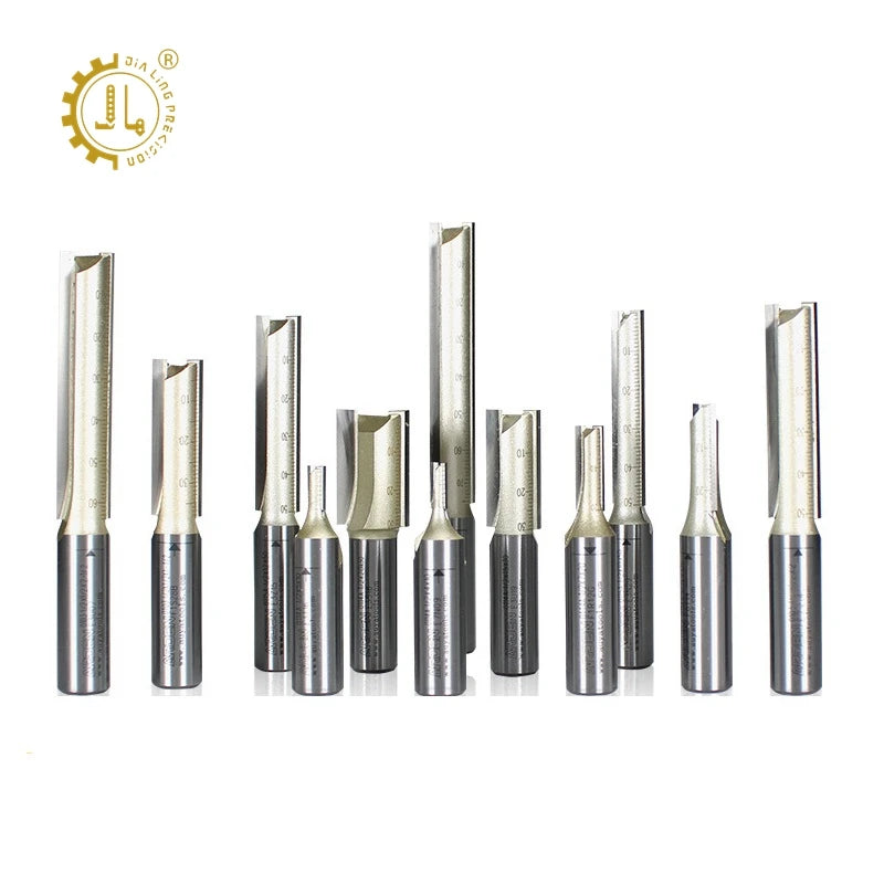 Straight Router Bits 2 Flute Arden CNC Straight Two-Flute Router Cutter Bit 1/2 Inch Straight Flute Router Bit for Woodworking
