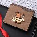 Factory Direct Sales High-quality Custom-designed PU Leather Matte Retro Casual Multi-functional Credit Card Wallet for Men