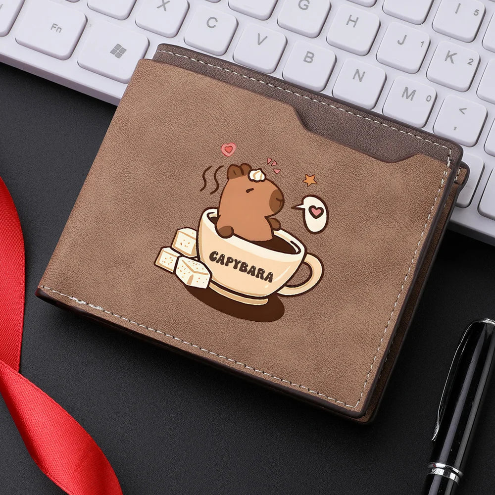 Factory Direct Sales High-quality Custom-designed PU Leather Matte Retro Casual Multi-functional Credit Card Wallet for Men