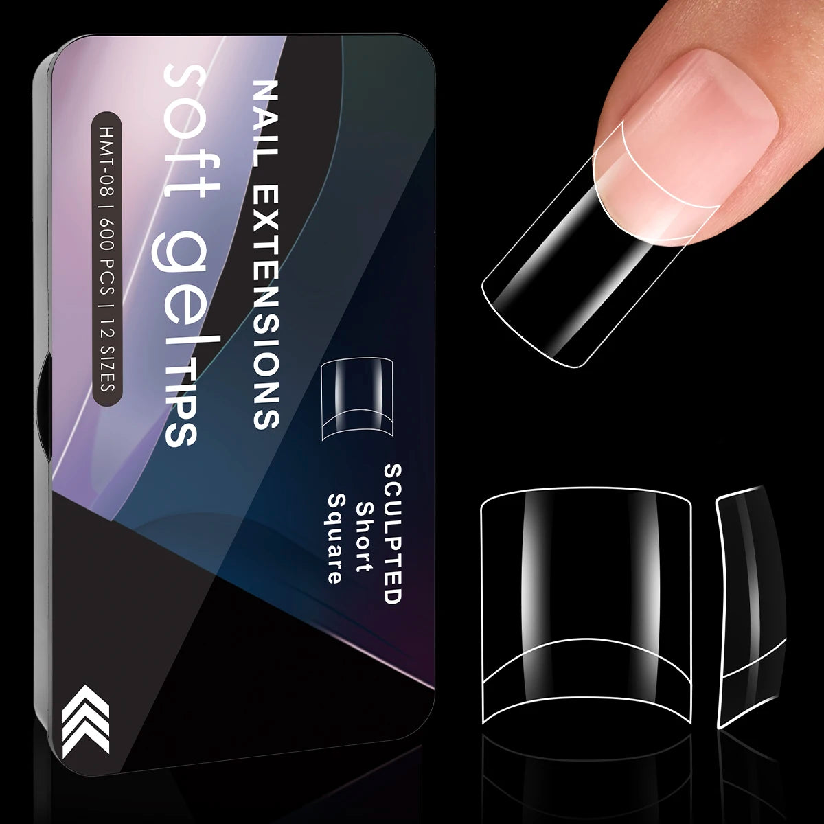 Ultra-Thin Seamless Matte Full Stick French Nail Art 600 Pieces Boxed Popular Design for Europe America Extended Nail Finger