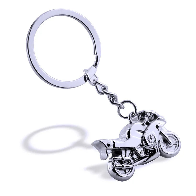 Cool Mini Motorcycle Keychain Metal Personality Creative Key Chain Simulation Concept Motorcycle Car Key Pendant Gift