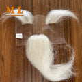2026 Classic Christmas Claus Yak Hair - Full Hand Knot Moustache + Eyebrows 8''-18'' Yak Hair