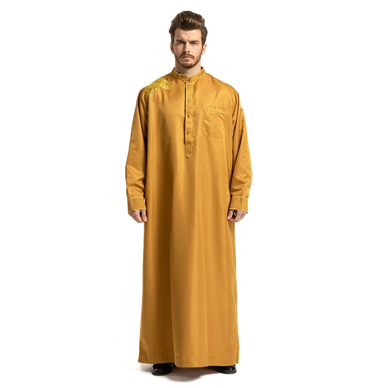 2024 Wholesale Muslim Islamic Clothing Men's Kaftan Jubba Islam Apparel Islam Men Robe