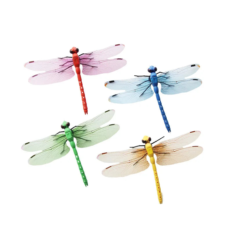 HOT RTS 6/8.5/12/14 cm Simulated Dragonfly 3D Three-dimensional Magnetic or Pin Refrigerator Magnet Simulated Insect Dragonfly