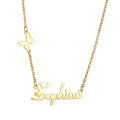 Stainless Steel Gold Choker Necklace Name Initial Pendant Charm Necklaces Personalize Name Love Heart Chain Necklace
