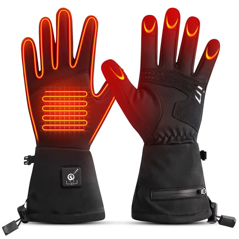 Thermal Hand Warmer Battery Heating Glove Man Rechargeable Winter Mittens Electric Warm Heated Ski Gloves Gants Chauffants
