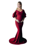 New Style European and American Women's Stretchy Maternity Skirt Photography Dress