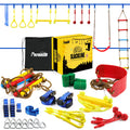 Ninja Warrior Obstacle Training Line Course for Kids Slackline Swing Ladder Slackline Obstacle Course