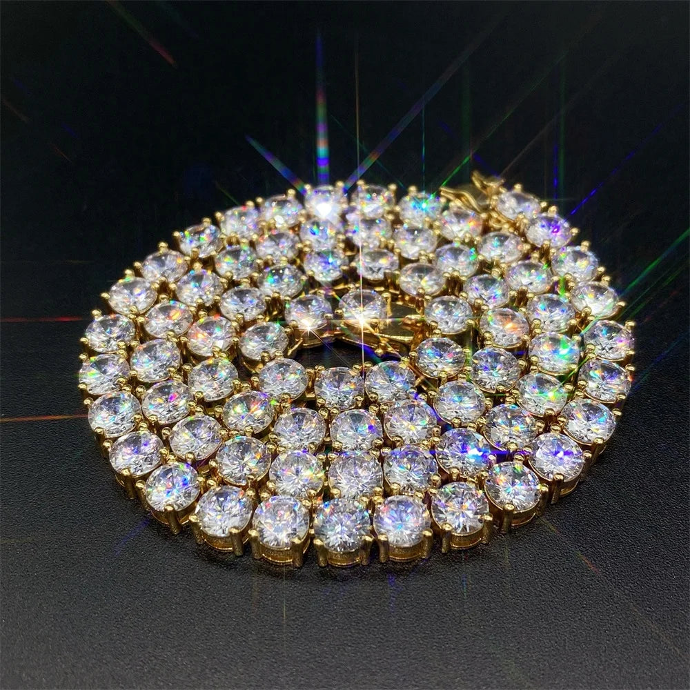 Hot Sale Fashion Jewelry Wholesale Price Iced Out 3mm 4mm 5mm 5a Cz Tennis Chain Brass Chain