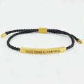 Wholesale Stainless Steel Engraved Tube Bracelet Gold & Silver Plated Adjustable Cord Bracelets for Unisex