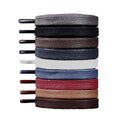 Unisex 1-Pair Waxed Cotton Flat Shoelaces Waterproof and Elastic for Casual Sneakers and Boots Quick Flat Wax Laces