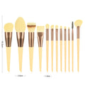 HMU New Yellow Soft Fiber Hair Luxury Custom Logo Private Label Make Up Brush Set With Bag