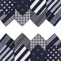 Wholesale Men's Neckties Business Silk Ties for Men Dots Striped Custom Necktie Navy Blue Polyester Tie Cravate Wedding