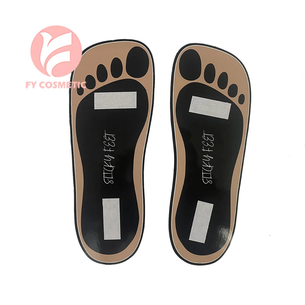 25 Pairs Non-Slip Tanning Sticky Feet Pads for UV/LED Nail Gel Polish Pedicure