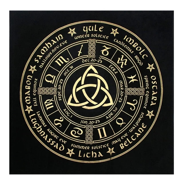 High-grade Velvet Material Sun Moon Star Witchcraft Alter Tarot Spread Top Cloth Tarot Game Tablecloth//