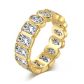 Factory Price 925 Sterling Silver Gold Plated 5A CZ Engagement Rings for Women Girls