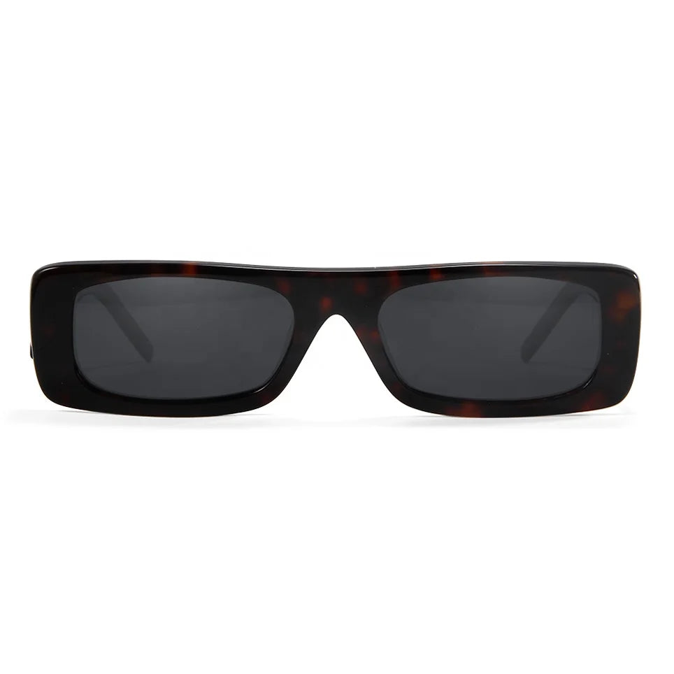 Trendy Rectangle 90s Acetate Sunglasses for Women Polarized Sun Glasses Men Shades Small Lens Gafas De Sol Summer UV400