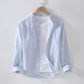 High Quality Linen Men's Long Sleeve Shirt Comfortable Casual Style Spring Autumn Quick Dry Breathable Hot Sale Low MOQ 2XL ODM
