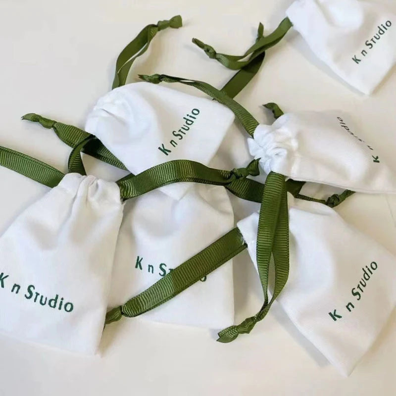 Custom Logo Printed Gift Canvas Cotton Double String Handbag Shoe Cotton Packing for Gift Dust Drawstring Bag