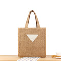 2026 New Ladies Fashion Straw Tote Bag Wholesale Large Capacity Woven Commuting Bag Zip Portable Dual for Summer Autumn Spring