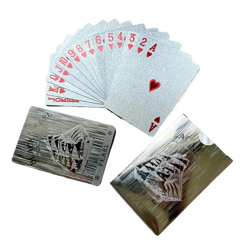 Factory Direct Custom Waterproof PET Golden Silver Foiled Four Colors Joker Adult Plastic Playing Cards