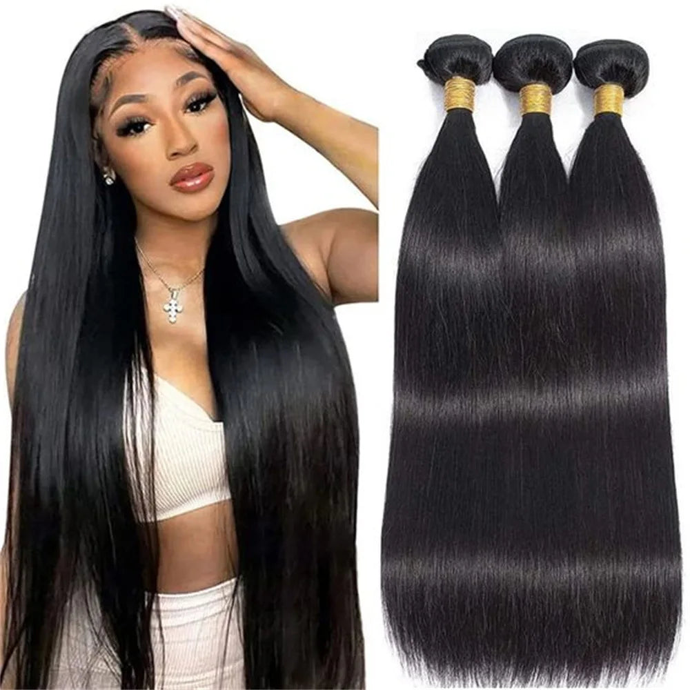 Bone Straight Human Hair Bundles Remy Vietnamese Hair Weave Bundles Remy Hair Extensions Natural Color MegaBDM