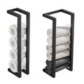 Modern Stainless Steel Matt Black Wall-Mounted Bathroom Accessories Includes Towel Bar and Toilet Paper Holder for Hotels