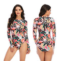 One Piece Long Sleeved Sexy Swimsuit Hot Spring Diving Suit Sexy Surfing Suit Sunscreen