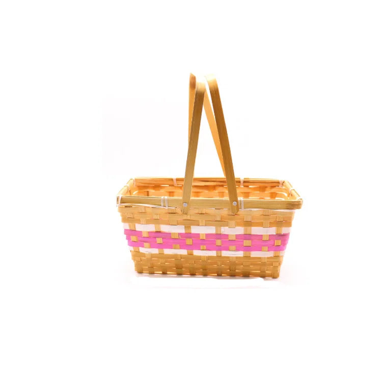 Best Price 100% Handmade Fine Food Safe Mothers Days Valentine's Day Perfume Cosmetics Bamboo Gift Basket Valentine Gift Basket
