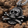 Hot Selling Mens Stainless Steel Vintage Biker Crossbones Pirate Skull Pendants for Men Women