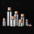 Pendant Wishing Vials 0.5ml 1ml 2ml 3ml 4ml 5ml 10ml 15ml 20ml 30ml 50ml 100ml clear Glass Bottle with Cork Stoppers