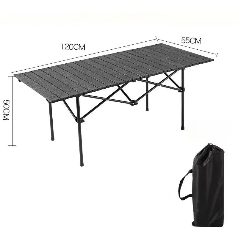 120x55x50cm Portable Iron Metal Folding Camping Picnic Table Modern Design Outdoor Garden Hotel Use Popular