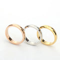 4mm Stainless Steel Simple Ring 18K Gold PVD Plated Silver Rose Minimalist Rings Factory Wholesale Price Hot Selling Jewelry