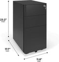 Hot Sale 3 Drawer Round Edge Movable Steel Office Furniture Metal Storage Filing Mobile Pedestal Cabinet