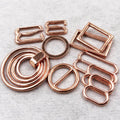 Factory Wholesale Golden Color Metal Rectangular Ring Buckle Metal Ring slip Buckle for Jacket Handbag Backpack Garment