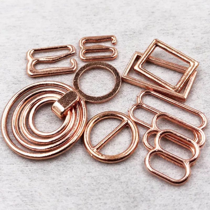 Factory Wholesale Golden Color Metal Rectangular Ring Buckle Metal Ring slip Buckle for Jacket Handbag Backpack Garment