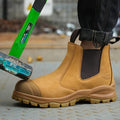 ZG L601-Australia Steel Toe Safety Boots Men's Heavy Duty Mining Construction Chelsea Work Boots Safety Shoes Wheat