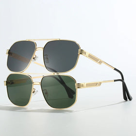 Twooo 9367 New Fashion HD Shades Metal Square Designer Sunglasses Men 2024