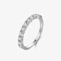 Ailmay 100% 925 Sterling Silver Geometric Design Round & square Sparkling Zircon Stackable Finger Rings for Women Fine Jewelry