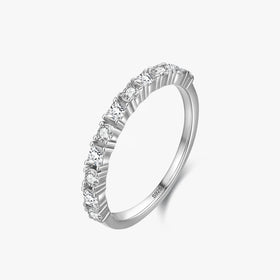 Ailmay 100% 925 Sterling Silver Geometric Design Round & square Sparkling Zircon Stackable Finger Rings for Women Fine Jewelry